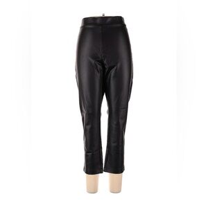 🔜 
 Black Faux Leather Cropped Pants